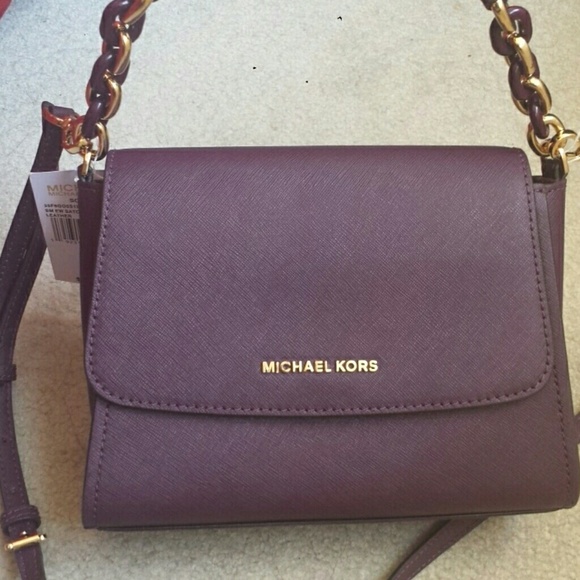 XSOLDX Kors Sofia Small EW Leather Satchel Purple - Picture 7 of 7